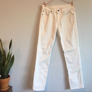 SZ 30” Mens White Levi’s 501s